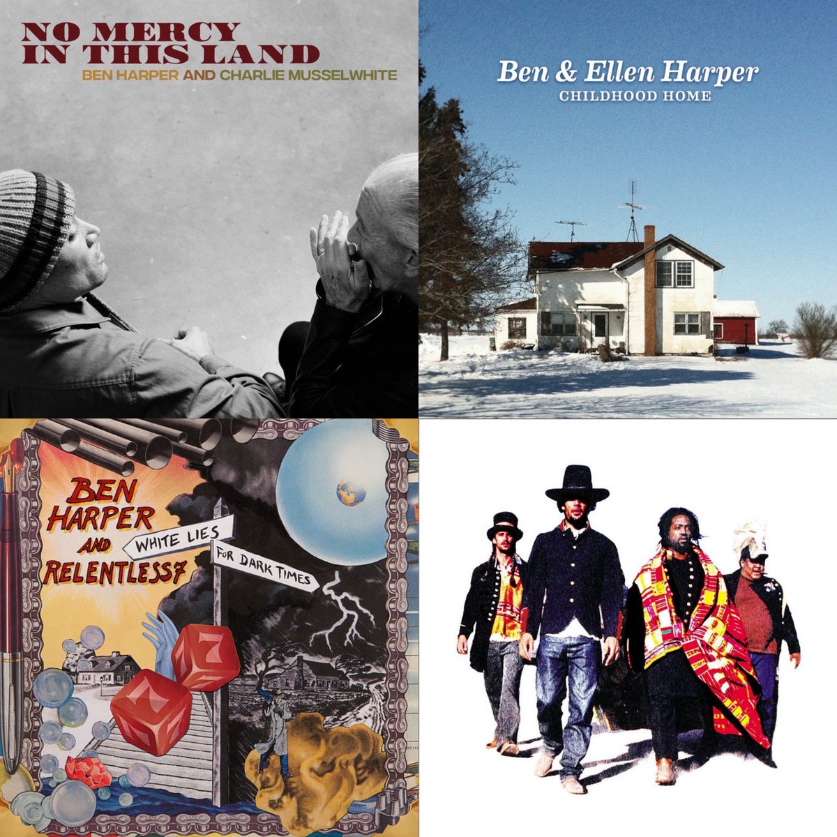 #MúsicaDesobediente No Mercy In This Land @BenHarper & Charlie Musselwhite • 2018| Childhood Home • Ben & Ellen Harper • 2014| White Lies For Dark Times • Ben Harper & @RELENTLESS7 2009| Burn To Shine • Ben Harper & The Innocent Criminals • 1999 #Blues #Folk #Soul #Rock 🇺🇸