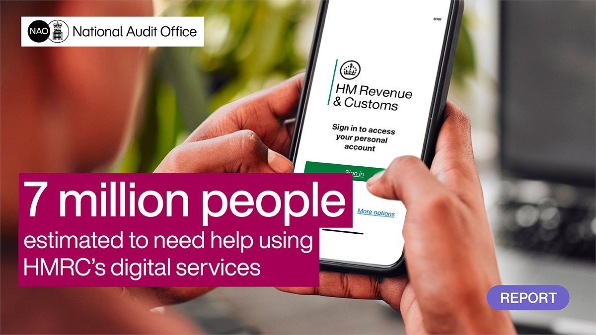 🖥️ @HMRCgovuk wants customers to use digital services so queries can be resolved quickly and easily online. But this isn't easy for everyone. It's not clear how far digital will reduce demand for telephone services and correspondence. More: nao.org.uk/reports/hmrc-c…