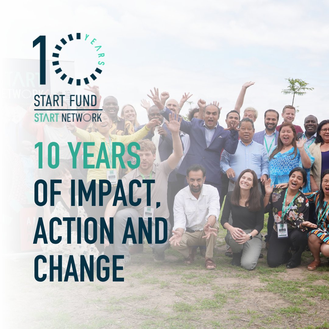 Here’s to 10 years of impact, action, and change with #StartFund 💪🥂 As we enter a new decade, we strengthen our commitment to rapid and effective crisis response. ➡️ Happening later today is our #StartFundat10 reception in London, give us a shout if you'll be there! 👋
