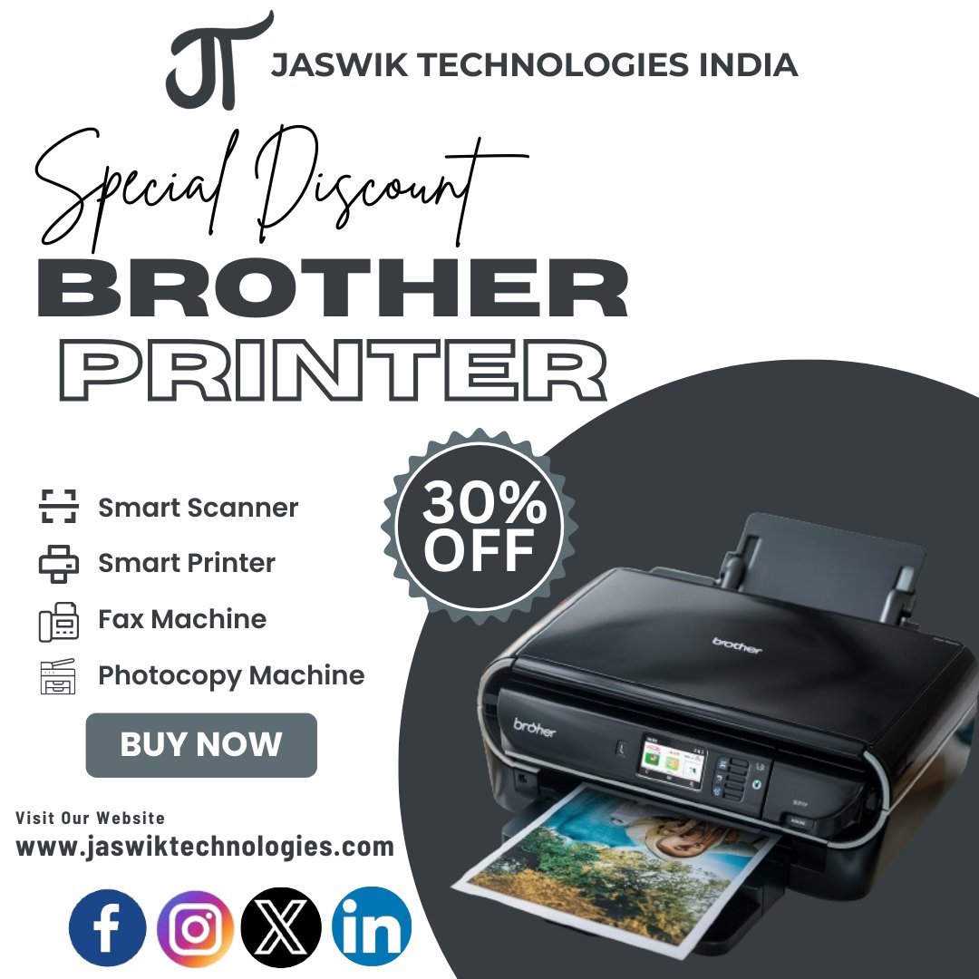 Upgrade Your Office: Brother Printer Sale Now On! #jaswiktechnologiesindia #PrinterSale #BrotherPrinter #OfficeUpgrade #PrintersOnSale #OfficeEquipment #PrinterDeals #PrintersForSale #OfficePrinting #HomeOffice #BusinessPrinters