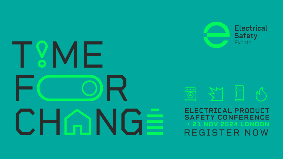 Secure your spot at the industry's leading conference in electrical product safety: ow.ly/6mn550RtyMz Join us on November 21 at Church House, Westminster, for insights on global market shifts and solutions to support the UK's net zero progress. #TimeForChange #EPSC24