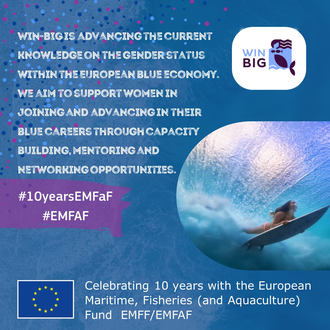Happy #10yearsEMFaF 🥳
We are proud to contribute to a more sustainable, inclusive and #gender-balanced #BlueEconomy in Europe, thanks to the EU #EMFAF funding 🌊🇪🇺

@EU_MARE @cinea_eu