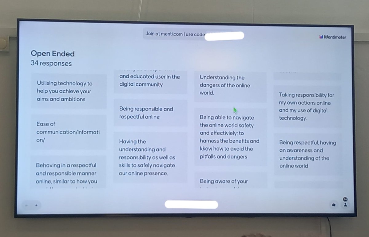 timeyetfor's tweet image. What do you think Digital Citizenship means? #mentimetre

Excellent days training with @Webwise_Ireland and @oide_Ireland yesterday 

Day 1 of 3