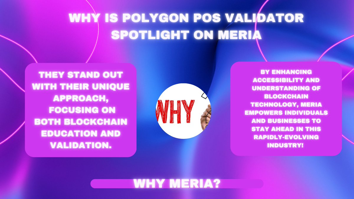 AroleeFX's tweet image. Meria&apos;s collaboration with Polygon PoS fuels growth and innovation in the blockchain ecosystem! 

#ValidatorSpotlight @0xPolygon
#AggLayer 
#BuildonPolygon