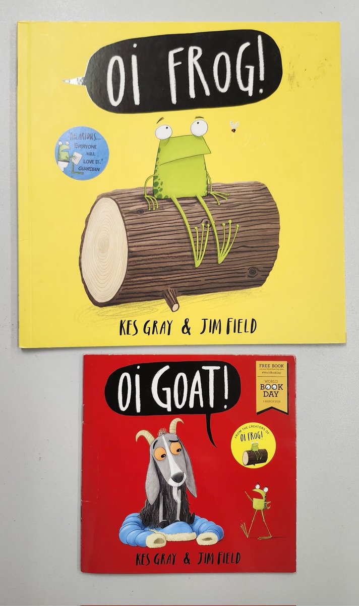 #英語多読 #講座だより 🔔寄贈本"Oi Frog!" by Kes Gray &amp; Jim Field いきなりCatから、Frogはlogに座れ！と言われたけど、そんな座り心地の悪いところ嫌だ、CatはMatに座ってるじゃん！  そう、これぞRhyming 絵本の傑作、hilarious の意味が体感できる。しかしこの"Oi"日本語の「おい」と同じか⁉