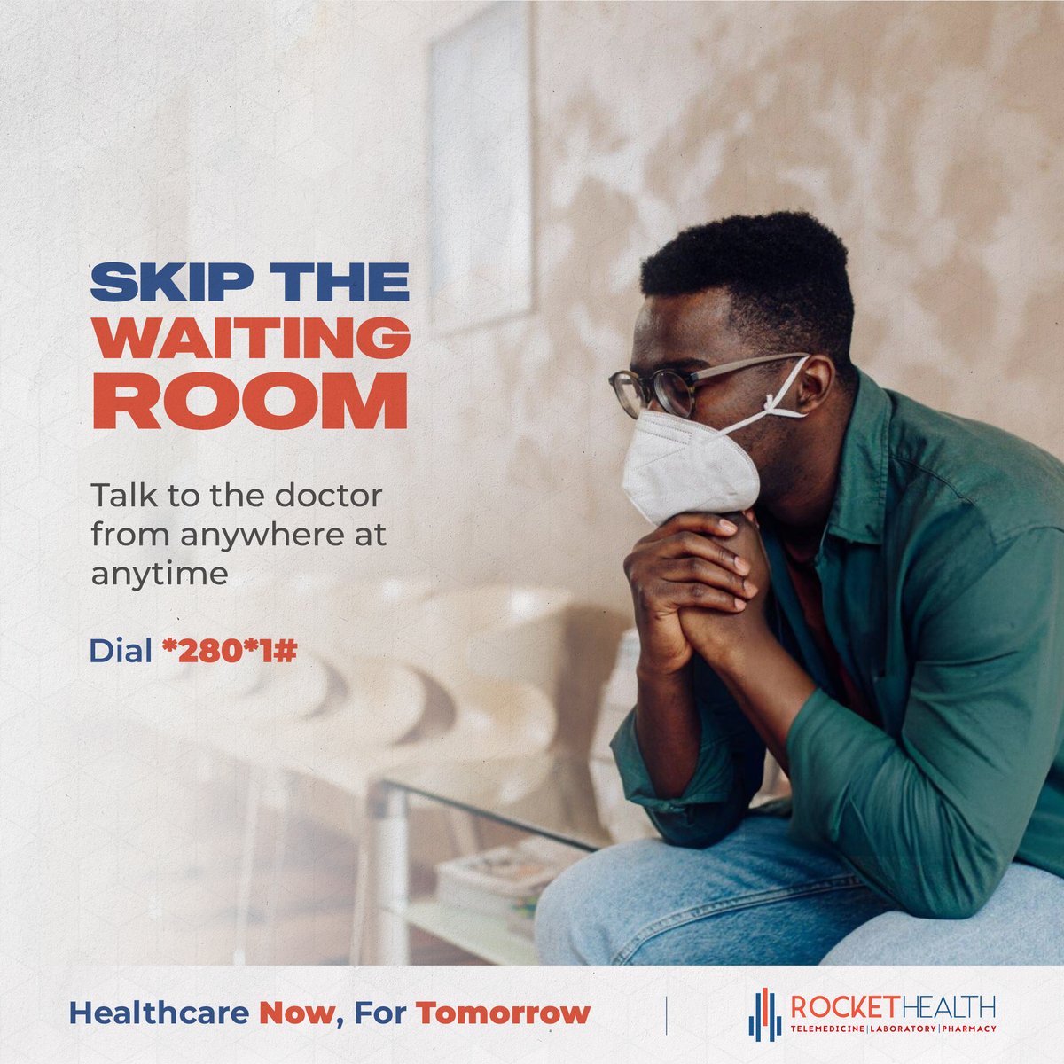 Feeling unwell?📲Dial *280*1# and get a Doctor consultation over the phone and pay with your insurance, MoMo, or #RocketHealthWallet.