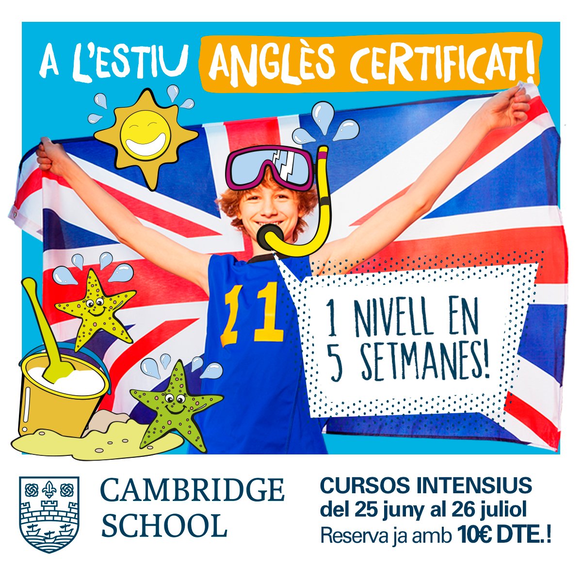 A l’estiu, AVANÇA AMB L’ANGLÈS!

Del 25 JUNY al 26 JULIOL - Aprofita per sumar nivell al teu anglès i avança més ràpidament cap al teu certificat oficial amb #CambridgeSchoolOfficial. 

Informa-te’n ara 👉👉👉 cambridgeschool.com/ca/oferta-d-es…