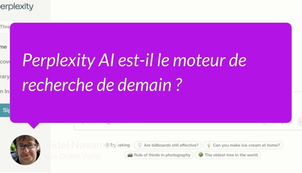 Contrairement aux moteurs de recherche traditionnels, Perplexity répond aux requêtes des utilisateurs en générant un texte plutôt qu'en fournissant une liste de liens.

Lire 👉 lttr.ai/ASlUI

#Veille #MoteurDeRecherche