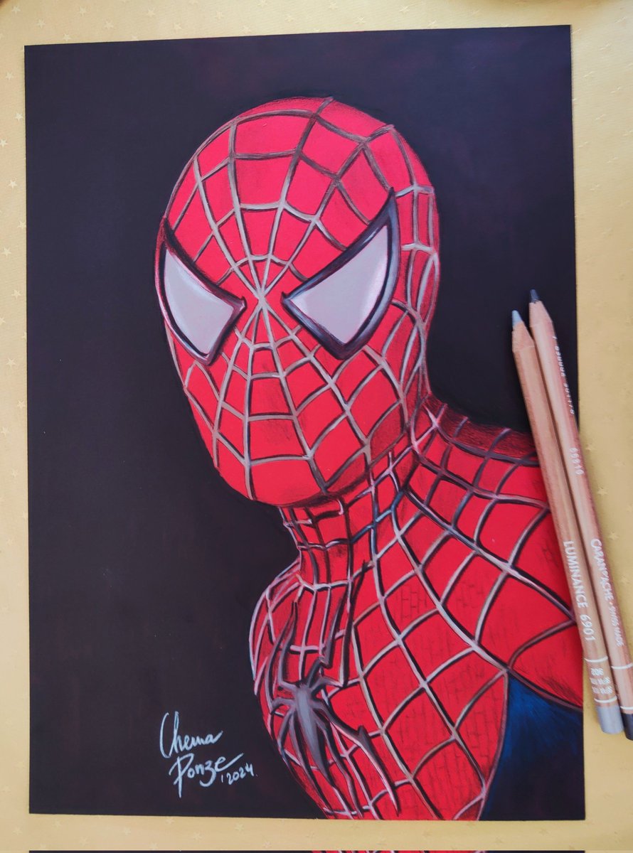 🕷️SPIDER-MAN (1 DE 4)🕸️ 'TOBEY MAGUIRE' Buenos días y feliz miércoles. Hoy comienzo una serie de 4 ilustraciones sobre la saga clásica de Sam Raimi con sus principales protagonistas. ¡Espero que os gusten! #art #SpiderMan