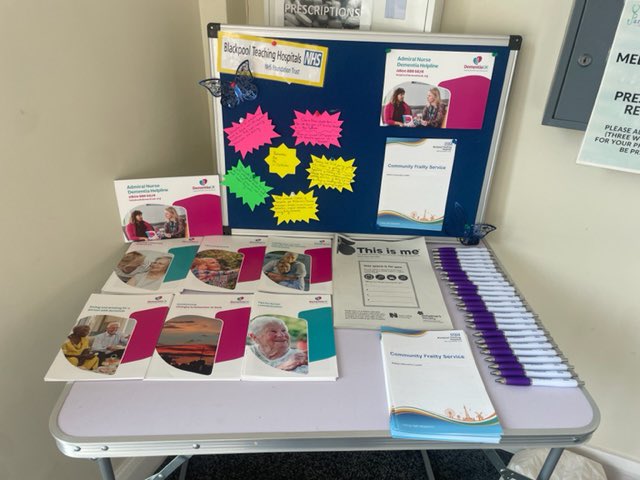 Charlie Cookson (@charlie0cookson) on Twitter photo This week is Dementia Action Week. Chantelle from <a href="/BTHCommFrailty/">CommunityFrailty</a> team had a stand yesterday at St Anneโs Primary Care Centre, offering advice and signposted both patients and staff for Dementia support <a href="/DementiaUK/">Dementia UK</a> <a href="/BlackpoolHosp/">NHS Blackpool Teaching Hospitals ๐๐</a> This week is Dementia Action Week. Chantelle from <a href="/BTHCommFrailty/">CommunityFrailty</a> team had a stand yesterday at St Anneโs Primary Care Centre, offering advice and signposted both patients and staff for Dementia support <a href="/DementiaUK/">Dementia UK</a> <a href="/BlackpoolHosp/">NHS Blackpool Teaching Hospitals ๐๐</a>