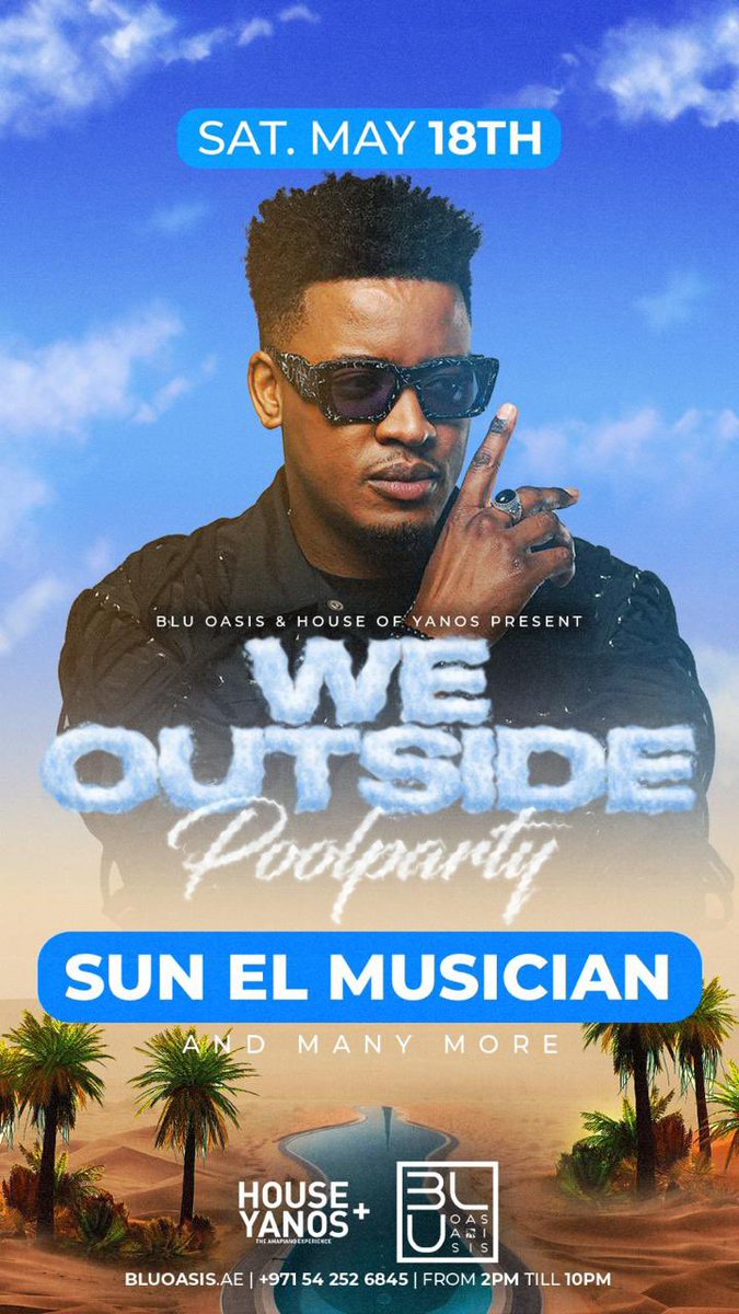 Ready to dive into Saturday vibes at <a href="/bluoasisdubai/">bluoasis</a>  for the We Outside Poolparty with <a href="/houseofyanos/">houseofyanos</a> ! 🌴☀️🇦🇪