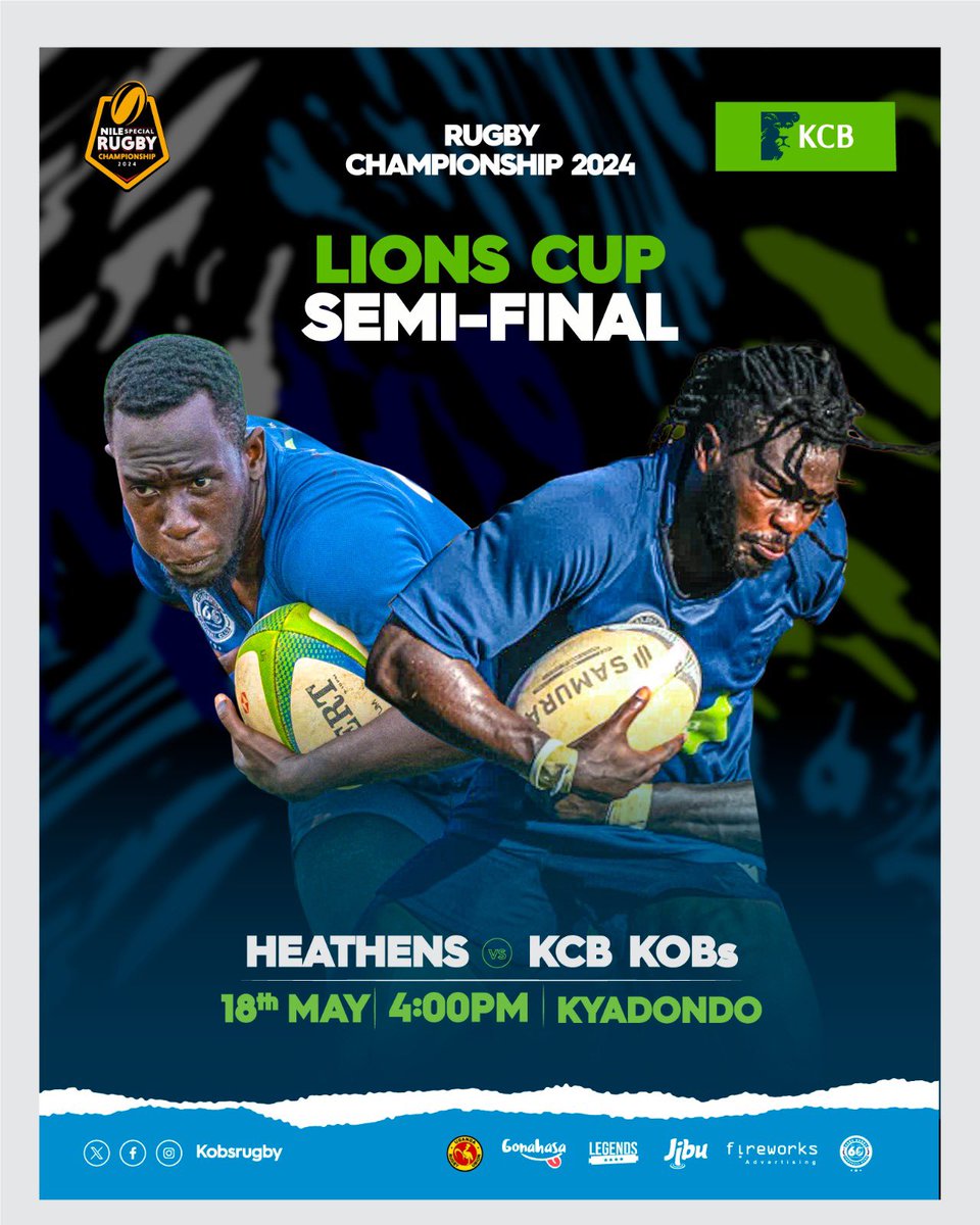 Having stumbled at home and now with revised tactics the Blue army is united and ready to roar this Saturday .See you there ,@HeathensRFC 

🗓️Saturday, 18th May 2024
⏰4pm
🏟️kyadondo 
💰10k

#PoetryInMotion #KCBKOBs #AllHandsOnDeck 
#RaiseYourGame #GutsGritGold