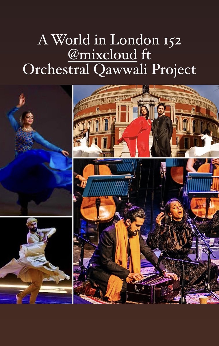 Sublime #SufiMusic by #OrchestralQawwaliProject in convo with @djritu1 before @RoyalAlbertHall #concert May27 w @royalphilorch 
🎧Anytime @mixcloud💃bit.ly/AWILum152
📻Weds15May @ResonanceFM 
#classicalmusic #Qawwali #MusicMagic 
+ #globalmusic by @BayirOlcay @shivanova+🌎