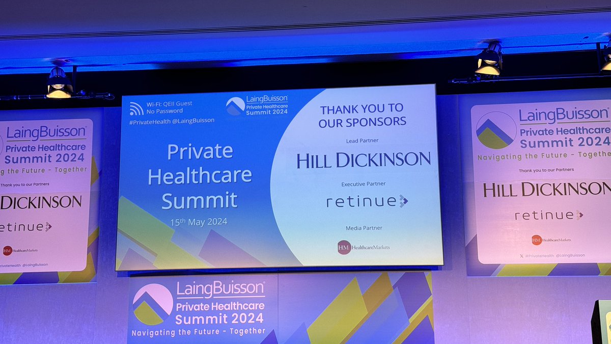 Looking forward to hearing from the great line up of speakers at @LaingBuisson’s #PrivateHealthcare Summit.