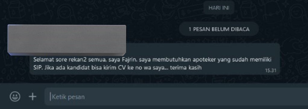 Bantu share ya guys ada #InfoLoker nih untuk apoteker yang udah punya SIP. Kalau tertarik untuk daftar, bisa dm aku aja ya buat nomor WA nya🙏