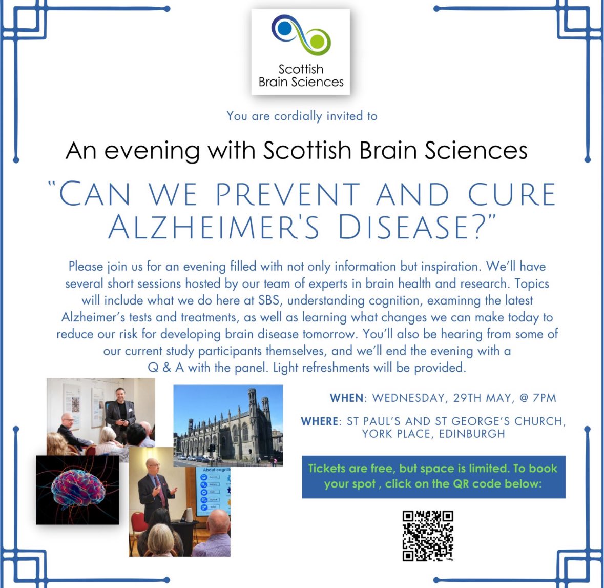 2 weeks today @Scot_Brain_Sci will be hosting a major public engagement event in Edinburgh to map out the pathway to curing Alzheimer’s disease - over 200 people registered already. Hope to see you there. It’s a rhetorical question 👇 eventbrite.com/e/can-we-preve…