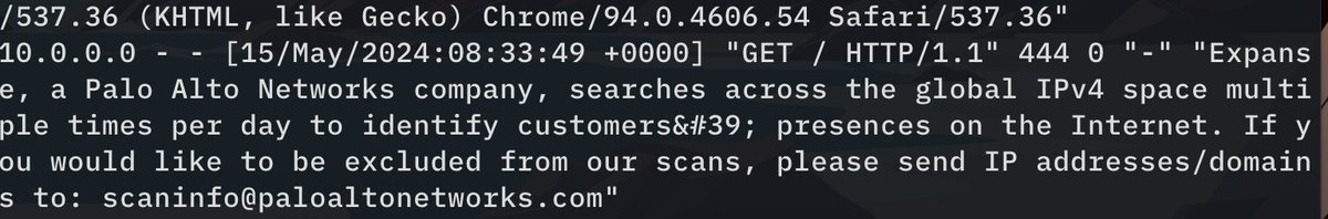 Why the heck are you doing that, Palo Alto? Scanning the global IPv4 space multiple times a day to identify customers? This is not acceptable.