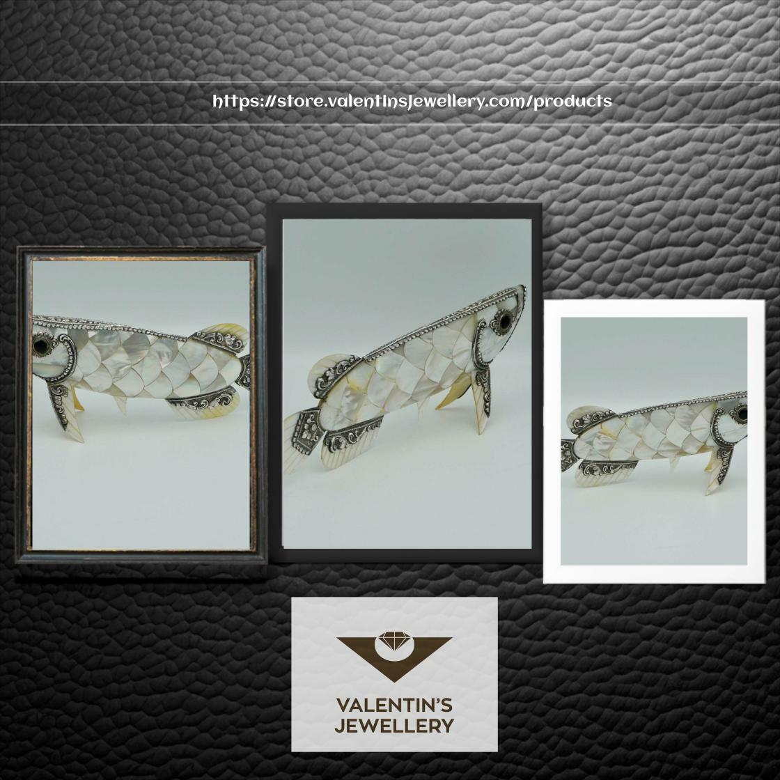 Top offer of the season! Metal fish décor, Fish statue, Fish sculpture, Sterling Silver AROWANA Fish Best for Container and Decorator for Interior, now at an exclusive price of €450
store.valentinsjewellery.com/products/Metal…
#BrownAgateBrooch #Brooches