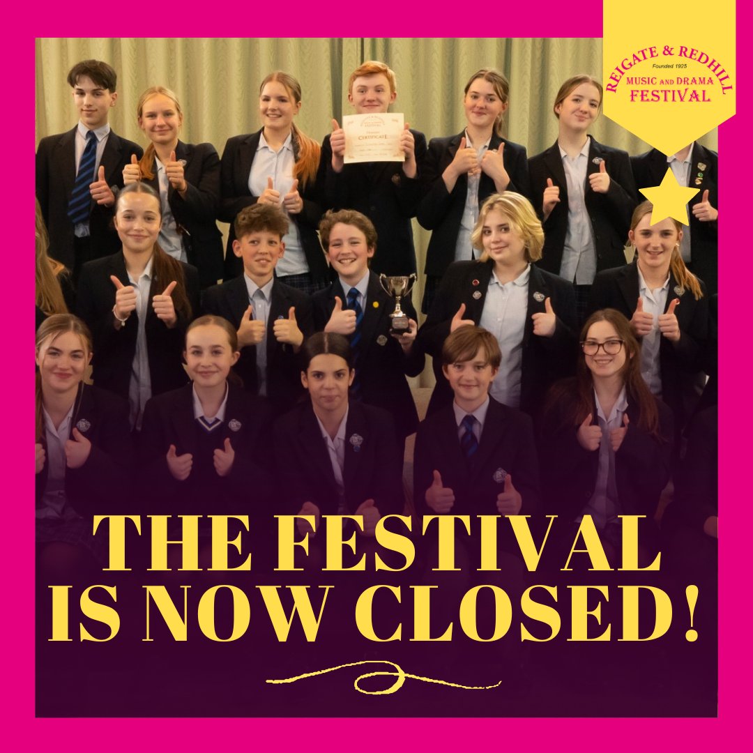 And with that, our Classes for 2024 have finished. But we’re not done!

You have the chance to see a small sample of this year's talent at our two Festival concerts.

May 22nd, 6:30pm &amp; 8pm
St Matthew’s Church, Redhill

ticketsource.co.uk/reigate-and-re…

#redhill #reigate #whatsonsurrey