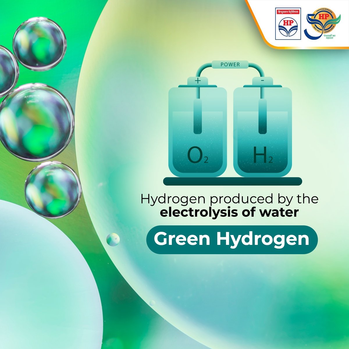 Green Hydrogen, produced by the electrolysis of water – a process powered entirely by renewable energy, is the cleanest and most sustainable of all types of Hydrogen. It has a zero pollution index making it a valuable resource in fighting climate change as it can be used to