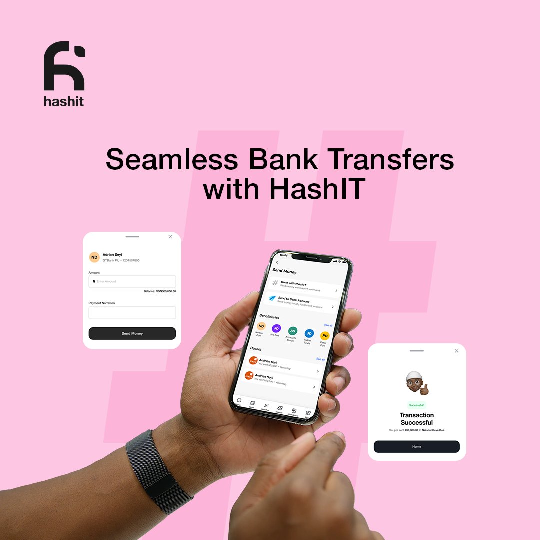 Experience seamless bank transfers like never before with HashIT! Send money to any account seamlessly. Simplify your financial transactions and enjoy peace of mind. Try HashIT today and join the future of banking! #HashIT #BankTransfers #SecureTransactions #FutureOfBanking