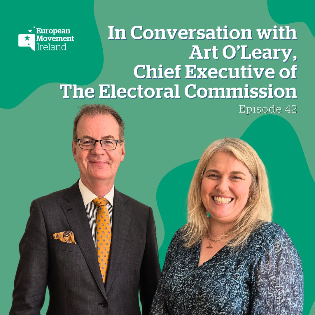European Movement Ireland (@emireland) on Twitter photo 🗣️“Voting is a civic duty and a responsibility, and our job is to persuade people that they have a very, very powerful voice and the best way to use it is at the ballot box."
Our podcast with Art O'Leary, Chief Executive of <a href="/ElecCommIRL/">An Coimisiún Toghcháin, The Electoral Commission</a> is out now!
🔗 bit.ly/EMIPodcastEp42 🗣️“Voting is a civic duty and a responsibility, and our job is to persuade people that they have a very, very powerful voice and the best way to use it is at the ballot box."
Our podcast with Art O'Leary, Chief Executive of <a href="/ElecCommIRL/">An Coimisiún Toghcháin, The Electoral Commission</a> is out now!
🔗 bit.ly/EMIPodcastEp42