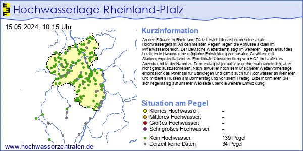 #Pegel #RheinlandPfalz: Aktuelle #Hochwasser-Info liegt vor! Mehr unter hochwasser.rlp.de