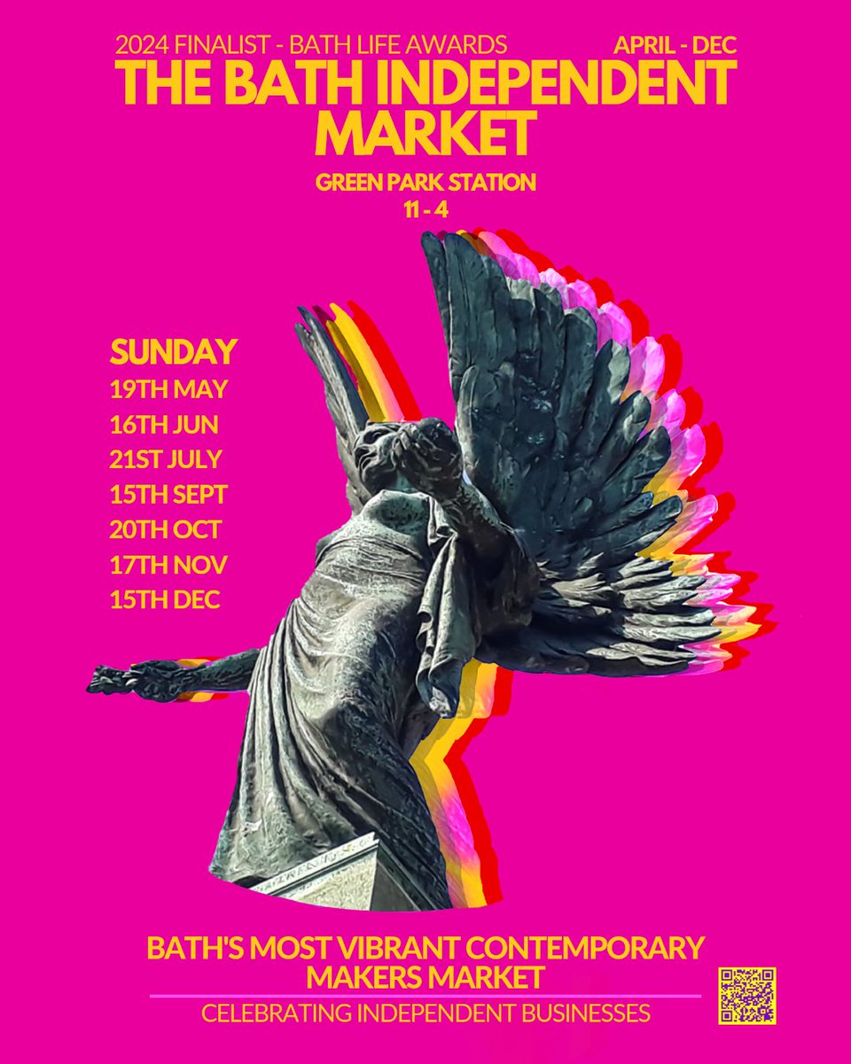 THE BATH INDEPENDENT MARKET RETURNS...
🌺THIS SUNDAY 19th May
🌺11 - 4
🌺Green Park Station

This Sunday, come & step into the vibrant world of one of Bath's most popular contemporary maker's market, nestled beneath the stunning glass roof of Green Park Station 🛍️🥰. #shoplocal