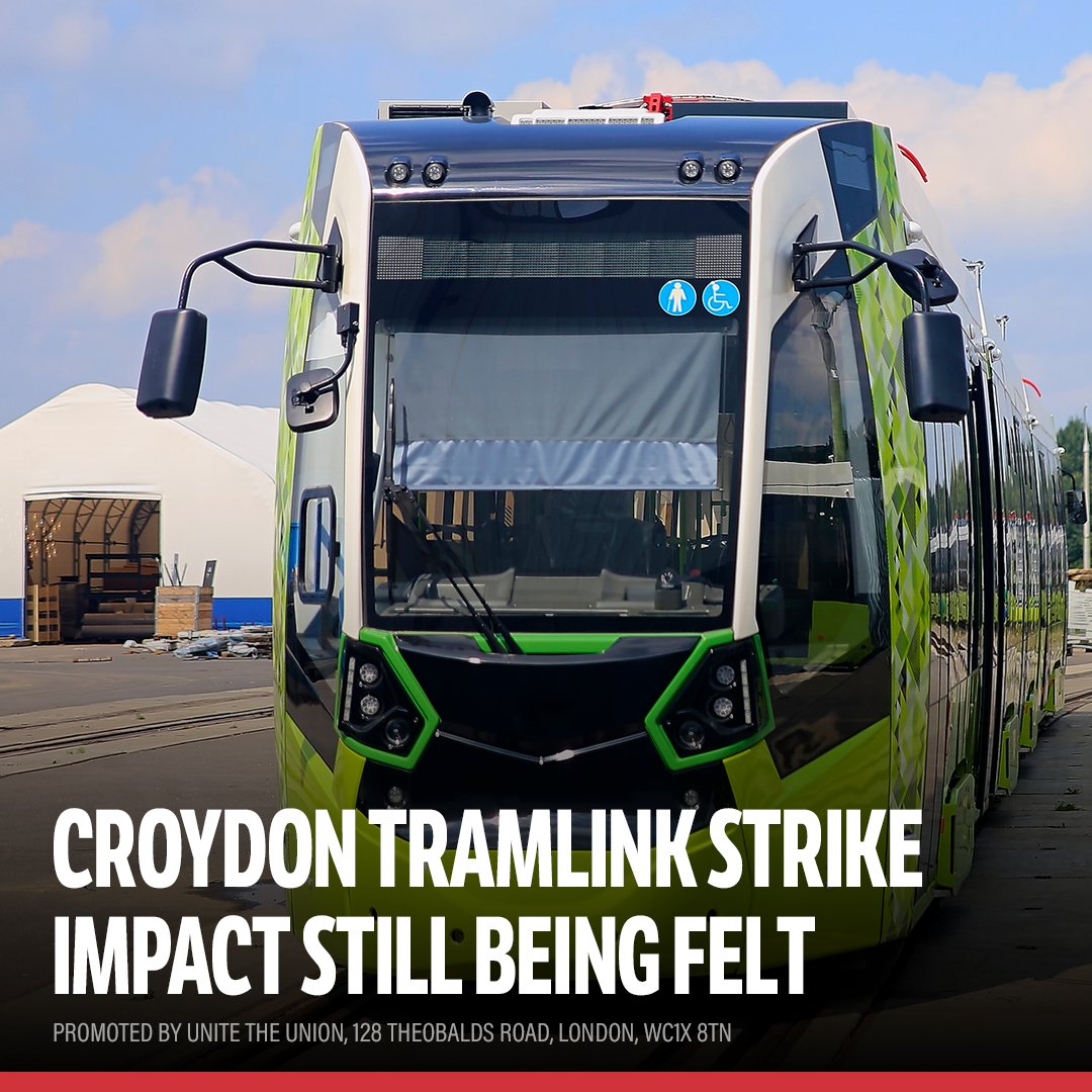 Unite has laid the blame for the ongoing disruption to Croydon Tramlink directly at the door of Transport for London (TfL). unitetheunion.org/news-events/ne…