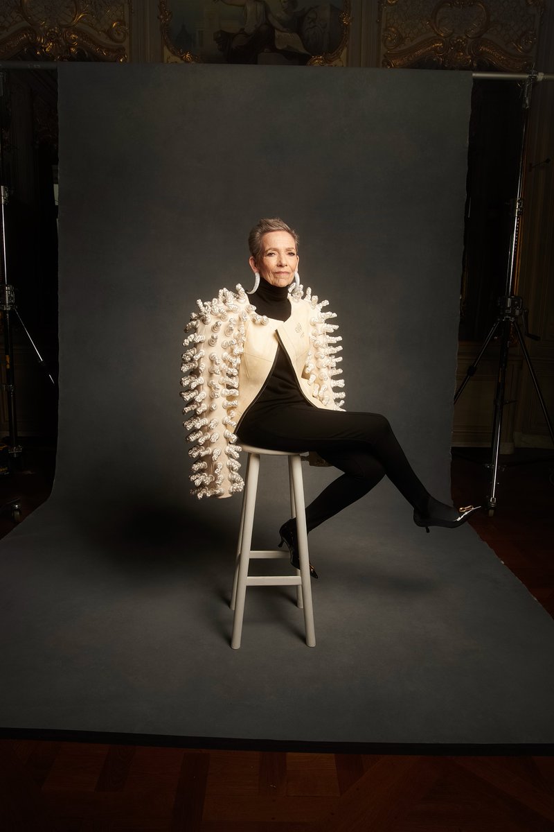 The Muse: Fran Roseberry photographed by her son, creative director #DanielRoseberry, in head-to-toe #Schiaparelli Haute Couture SS24 inside the salons at 21, place Vendôme.