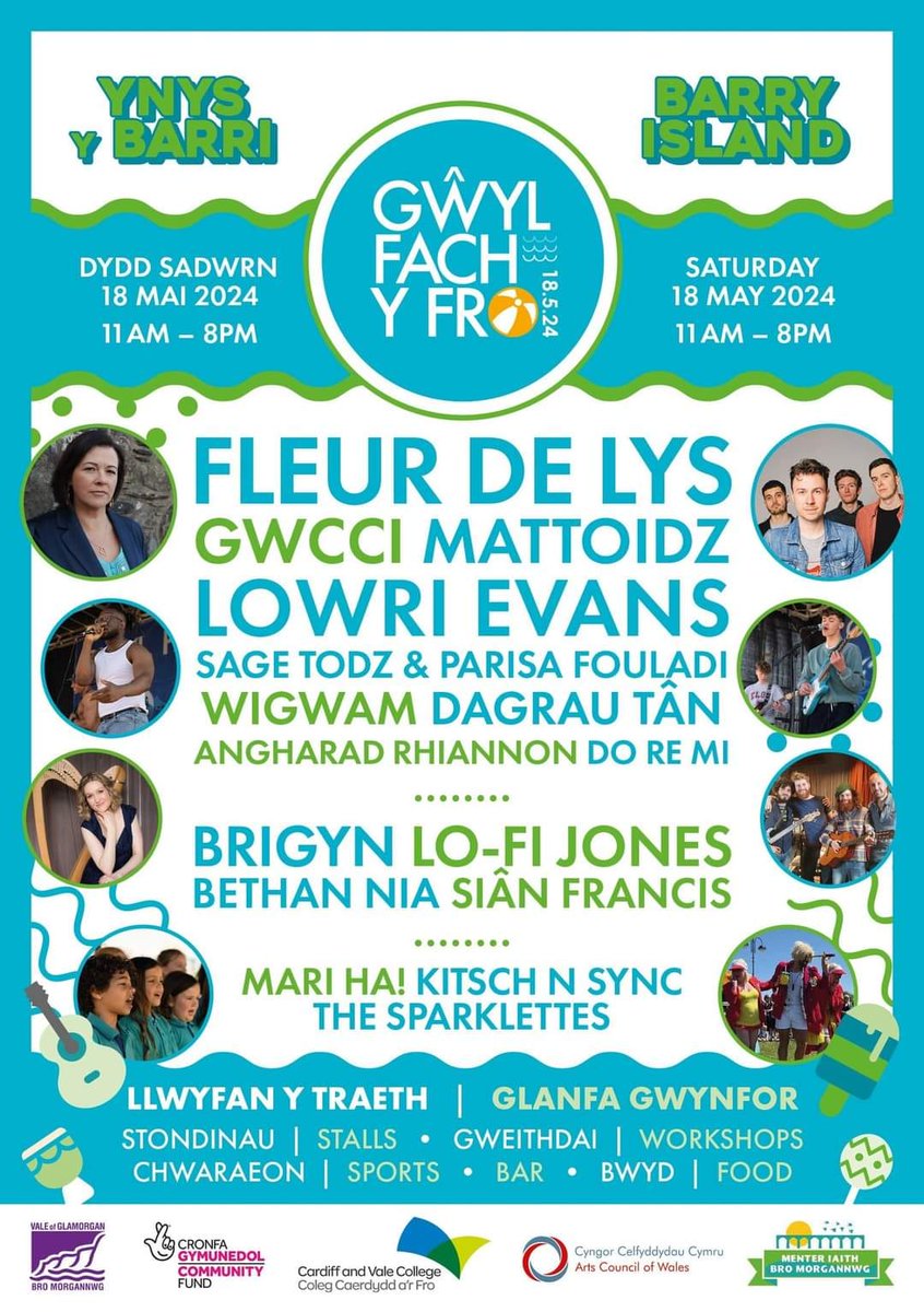 GWYL FACH Y FRO 2024 returns to Barry Island on May 18th 🏝️ Enjoy music, entertainment, crafts, and food along the prom from 11am to 8pm. Free entry. Don't miss out! #GWYLFACHYFRO2024 #BarryIsland #WelshCulture 🏴🎶🎭🎨🍔🍹