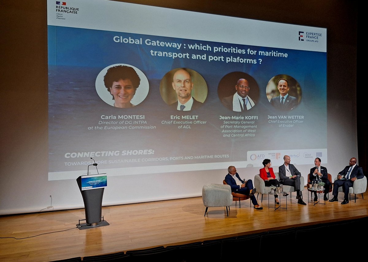 "<a href="/Enabel_Belgium/">Enabel</a> is working together with public and private partners in african ports to make #globalgateway work". Nice words of <a href="/jeanvanwetter/">Jean Van Wetter</a> at #connectingshores in #Marseille powered by <a href="/expertisefrance/">Expertise France</a> <a href="/EU_Partnerships/">EU International Partnerships 🇪🇺</a>