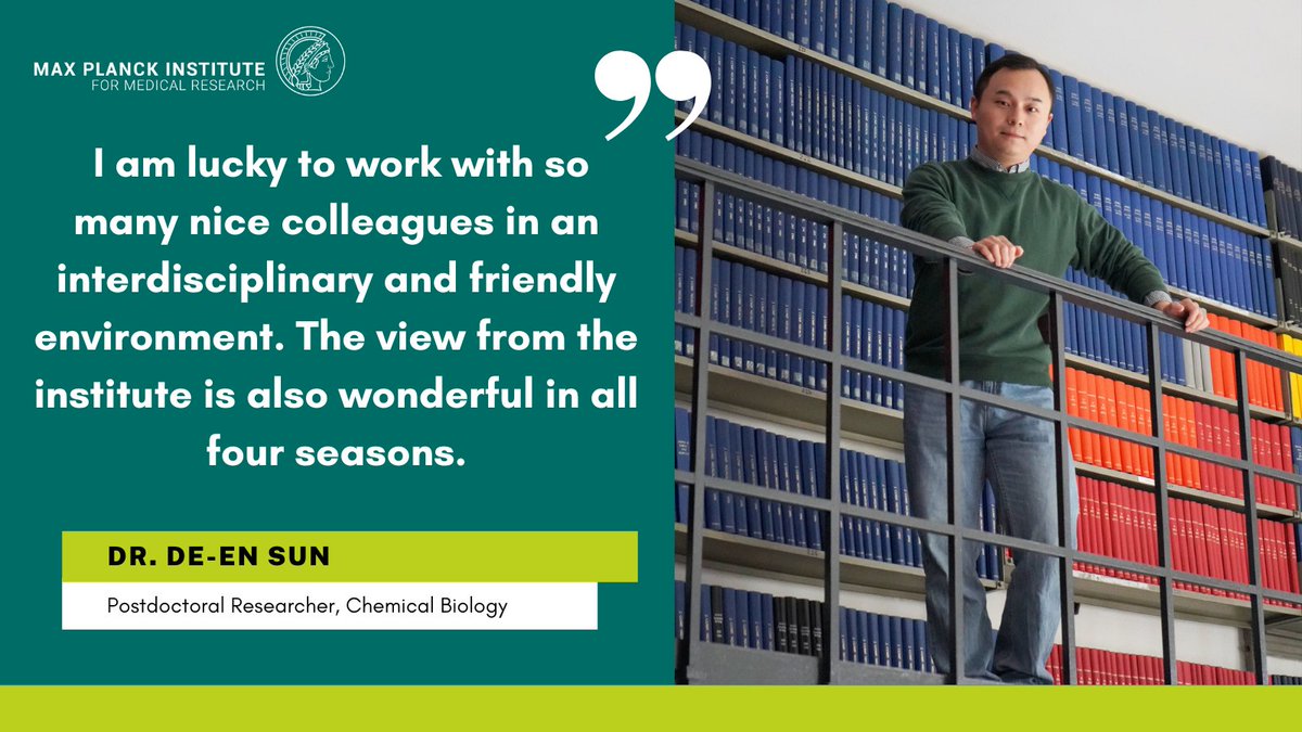 Our new #MPIMRSpotlight features @DeenSun3, postdoctoral researcher in the Chemical Biology department! ⚗️Check out what he has to say about his work at the Institute and interest in spying on brains!🔎🧠 👀