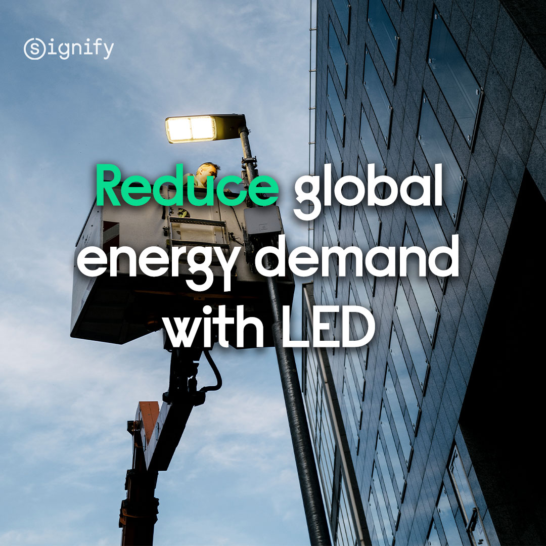 SignifyCompany's tweet image. Individual light points consume little energy, but because lighting is everywhere, the global lighting footprint is significant. Switching to #connectedLEDlighting globally could decrease energy demand for lighting by as much as 30%. 

👉 signify.co/44IESEs

#GreenSwitch