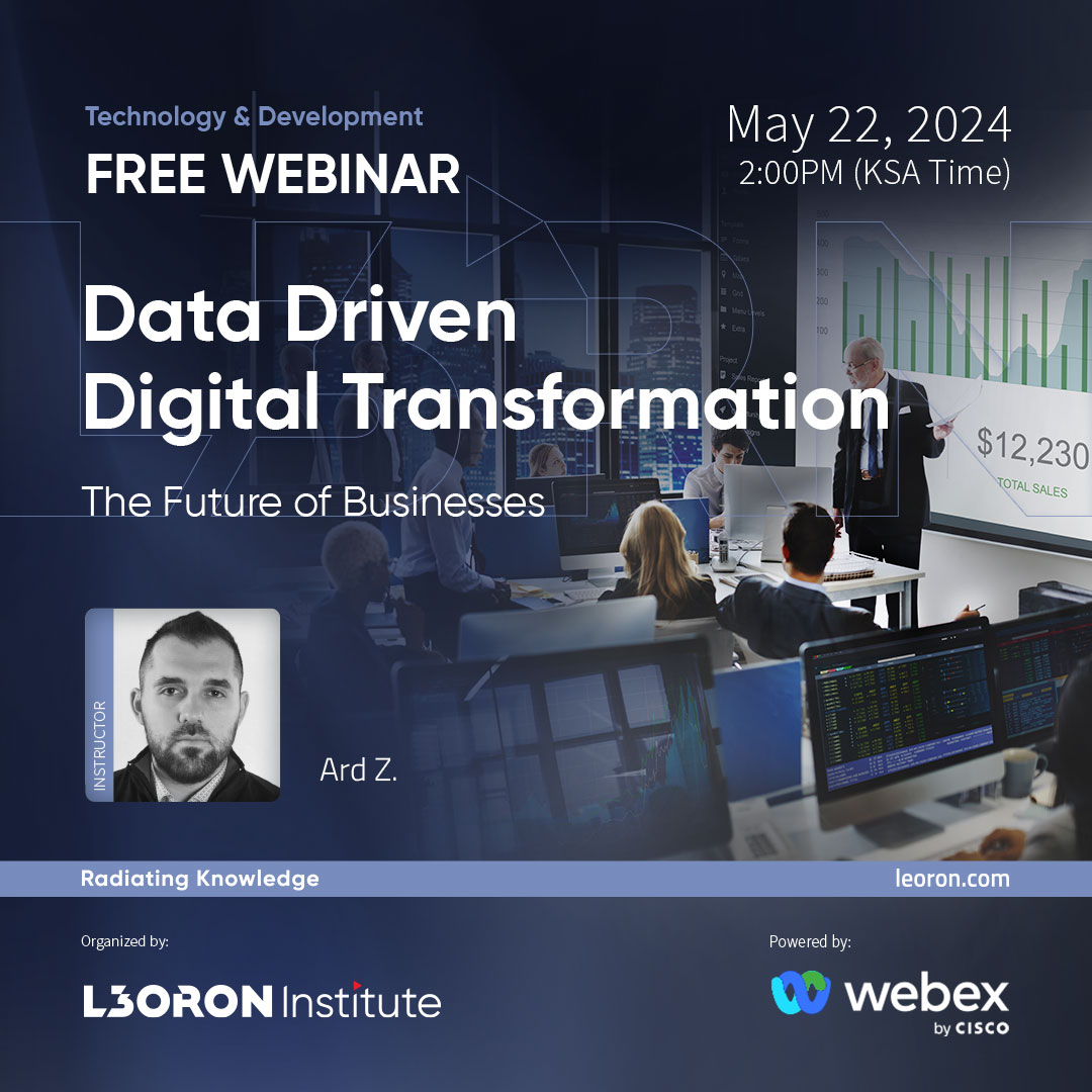 Unleash the power of data and join us at the free #webinar on #DataDriven #DigitalTransformation!

Date: May 22nd, 2PM-4PM (KSA Time), led by @ArdZeqiri. 

Register now: shorturl.at/duwBR

#l3rn #FreeWebinar #DataDrivenTransformation
#ProfessionalGrowth