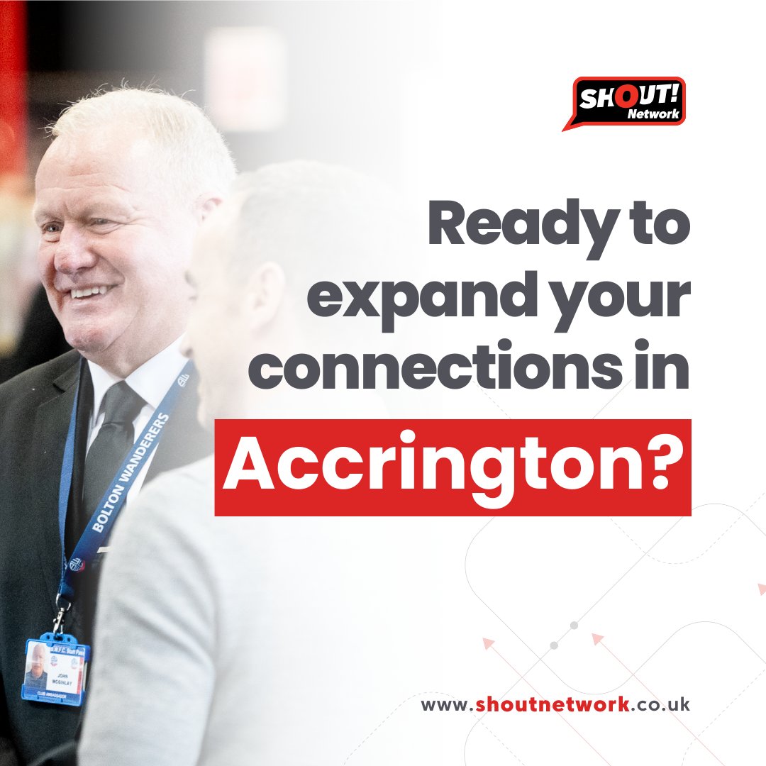 Is your professional network as strong as it could be? 🤔 We have an opportunity for you to join our networking group in Accrington! Our networking events offer a platform for you to showcase your brand, exchange ideas, and explore new opportunities. shoutnetwork.co.uk