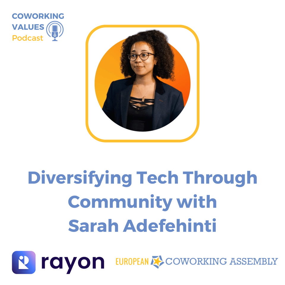 🎙️ Catch this latest episode of the Coworking Values Podcast with @sarahAdef !

If you are interested in diversifying tech through community

Listen now: zencastr.com/z/-Tz7vczl

#TechCommunity #DiversityInTech #CoworkingValuesPodcast