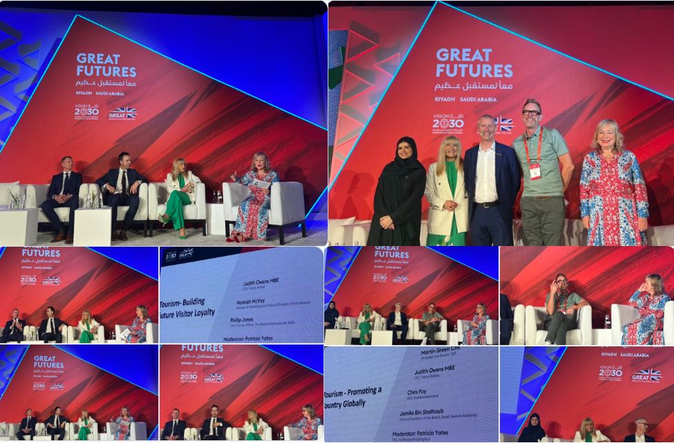 Thank you to all our speakers who joined us at #GREATFUTURES on our two main panel sessions led by our CEO @patriciayatesVB - talking all things #tourism, driving growth, telling our #GREAT stories, boosting #tourism #Riyadh @GREATBritain @UKinSaudiArabia @Saudi_MT @nickdebois