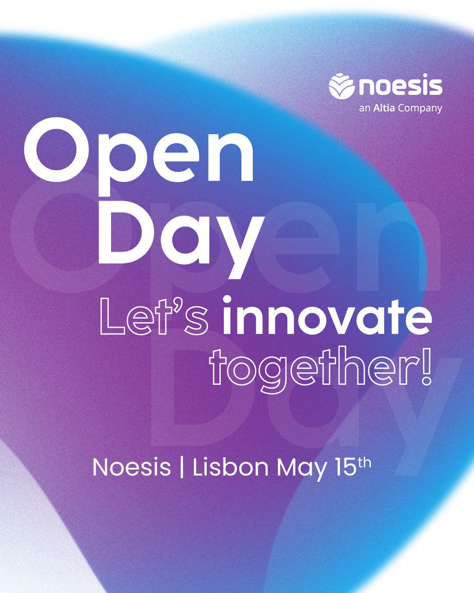 📣Calling all students!
Ever dreamed of stepping into a tech paradise? Now’s your chance! 💻🚀

Join us for Noesis Open Day, today at 3pm.👈

#openday #talentrecruitment #joinus #lisboa #teamnoesis #career