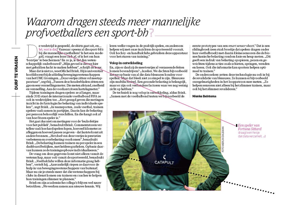 Durf te vragen: Waarom dragen steeds meer mannelijke profvoetballers een sport-bh? Afgelopen zaterdag in <a href="/nrc/">NRC</a> uitleg hierover door sportwetenschapper <a href="/MichelBrink/">Michel Brink</a> 👉  buff.ly/4ajpaRw