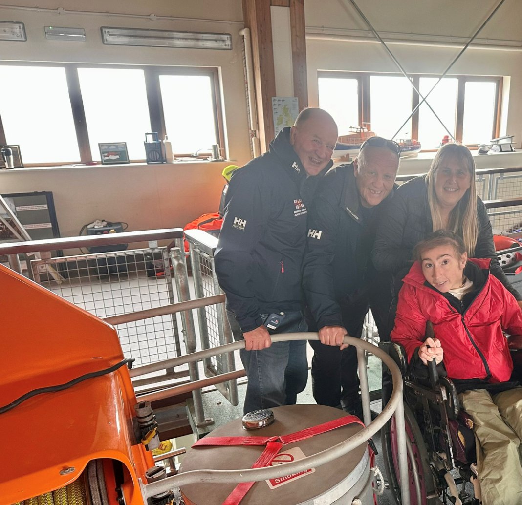 Our crew at @BembridgeRNLI were honoured to have a recent visit from @miss_isle! Natasha is a sailor, born with athetoid cerebral palsy – whose sailing adventures have helped raise an incredible £28K for the RNLI. Listen to Natasha's story here: rnli.social/4b7j8Vd