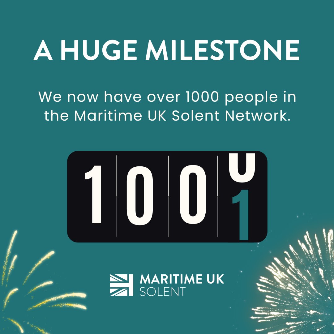 🚢 Exciting News! 🚢 Maritime UK Solent is proud to announce that our network has now grown to over 1000 individuals strong! Join us today and become a part of a dynamic community shaping the future of maritime on the South Coast. ⛵ #MaritimeUKSolent #MaritimeSuccess