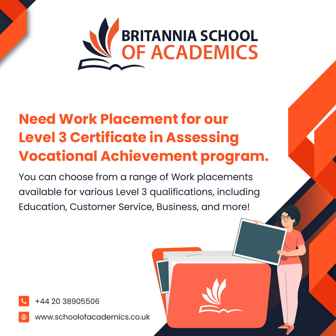 🚀 Exciting news at #BritanniaSchoolofAcademics!
Introducing our work placement scheme:

🔍 Trainee #assessors get:
✅ Professional #mentorship
✅ Level 3 Certificate #training
✅ #Remote #assessments

📚 Positions limited to 20 placements in 2024.
Apply Now!🌟

#Functionalskills