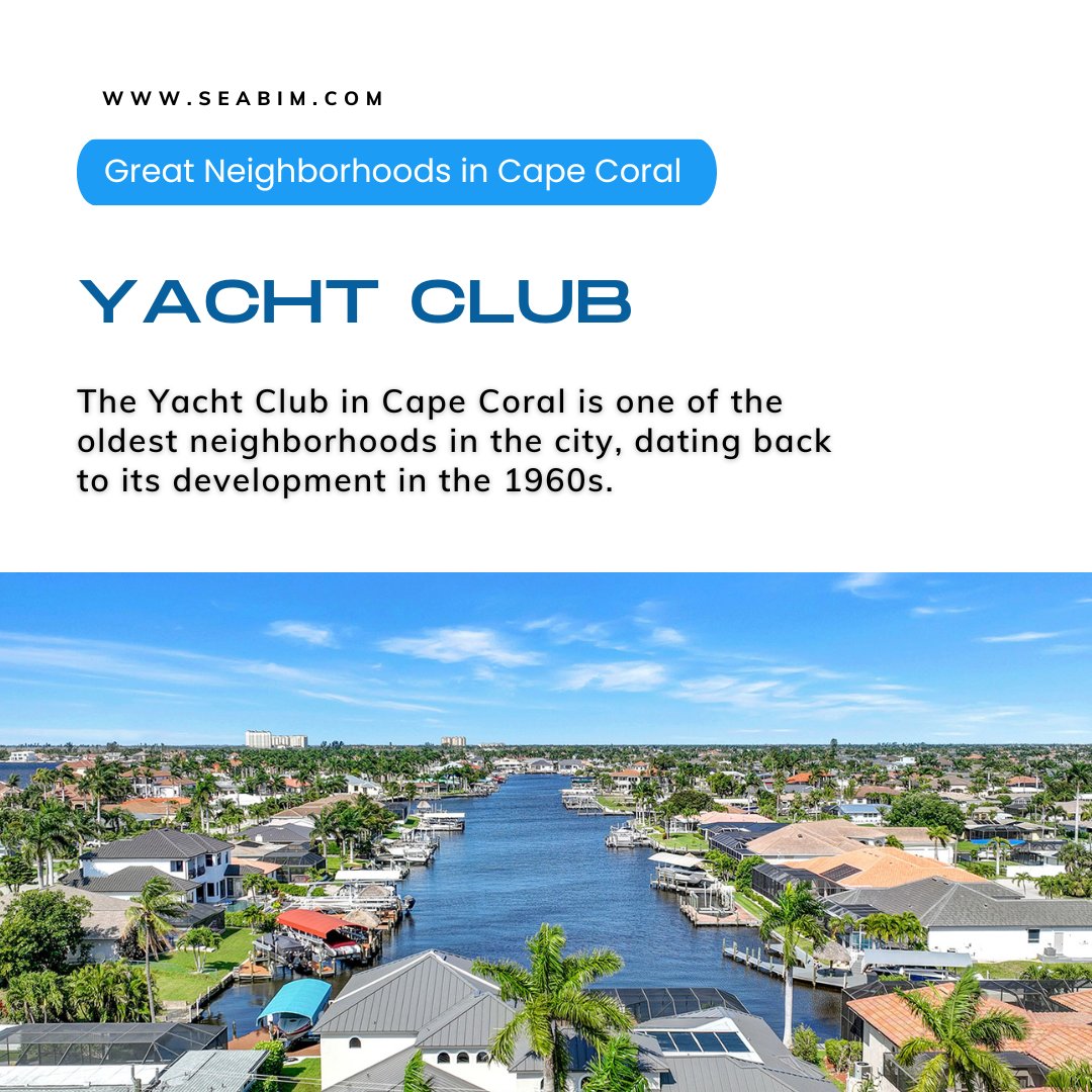 🏝️ Dive into the charm of #YachtClub, one of the city's oldest and most beloved neighborhoods dating back to the '60s! 🛥️
With its rich history and modern allure, it's the perfect blend of past and present. 🏡

What's YOUR favorite #CapeCoral neighborhood? Comment below!