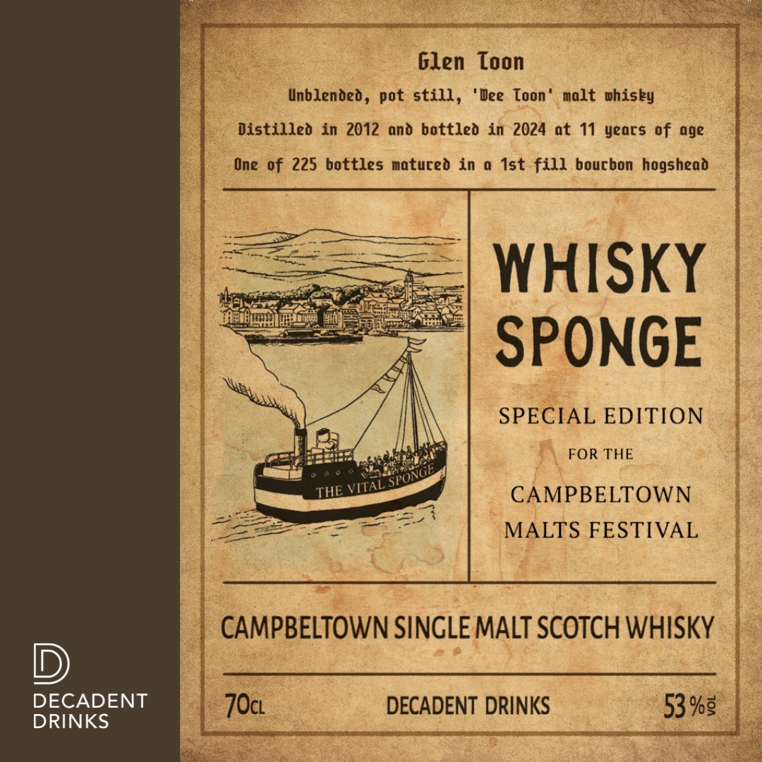 Introducing our latest find: a delicious 1st fill hogshead from Campbeltown's finest, bottled as 'Glen Toon' (because we aren't allowed to call it Glen Scotia). Rich, sweet, and coastal, it's a must-try at the Campbeltown Malts Festival! #CampbeltownMalts #GlenToon