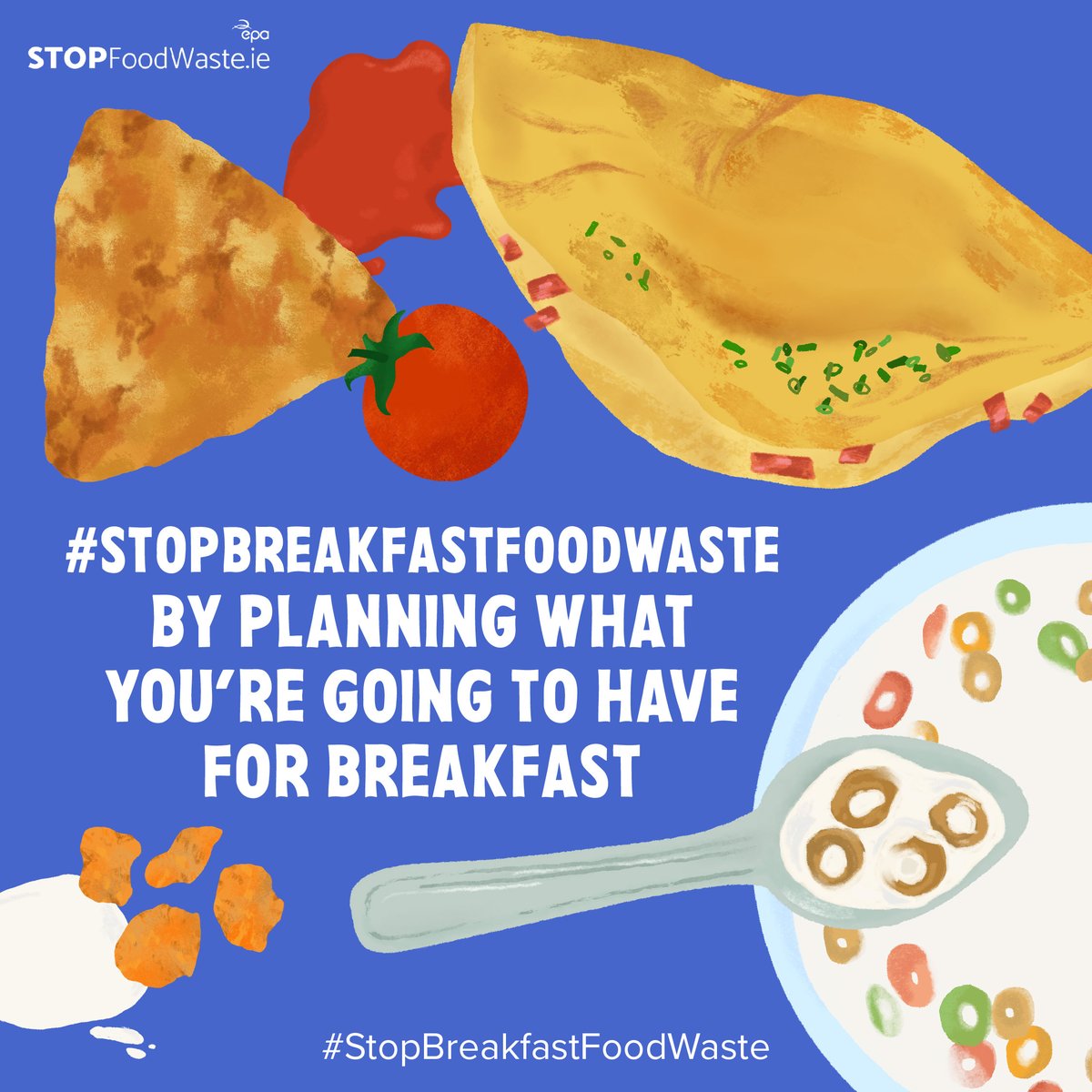 Do future you a favour & think about tomorrow’s breakfast plans. Save yourself time and feel more organised by prepping one thing tonight for tomorrow’s breakfast – Knowing what you’re going to eat will help to #StopBreakfastFoodWaste
