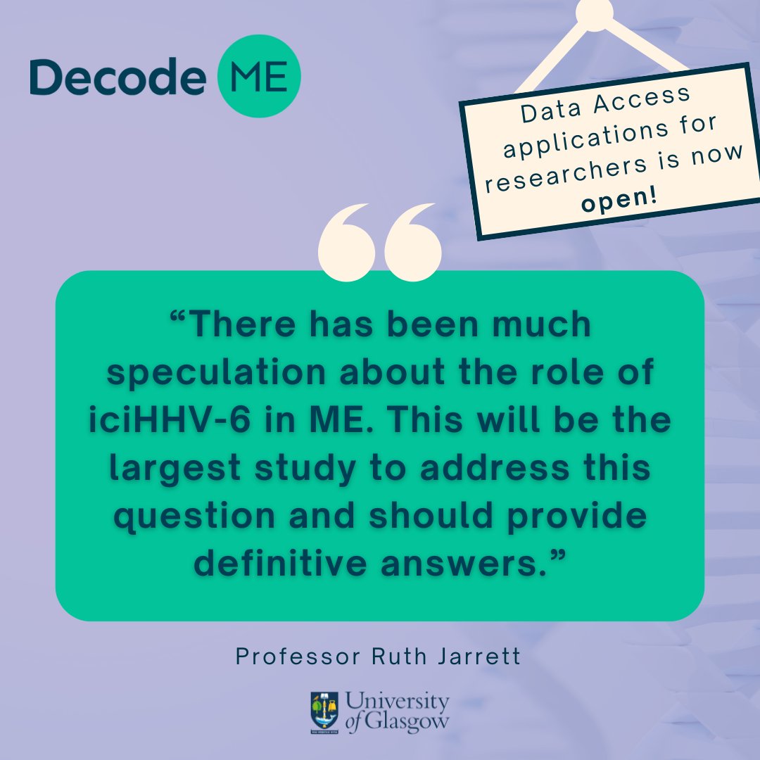 Through accessing consented #DecodeME data, University of Glasgow are helping us accelerate research into MECFS. To read more about @UofGlasgow x #DecodeME, go to: shorturl.at/qtST8 #GlobalVoiceForME #WorldMEDay