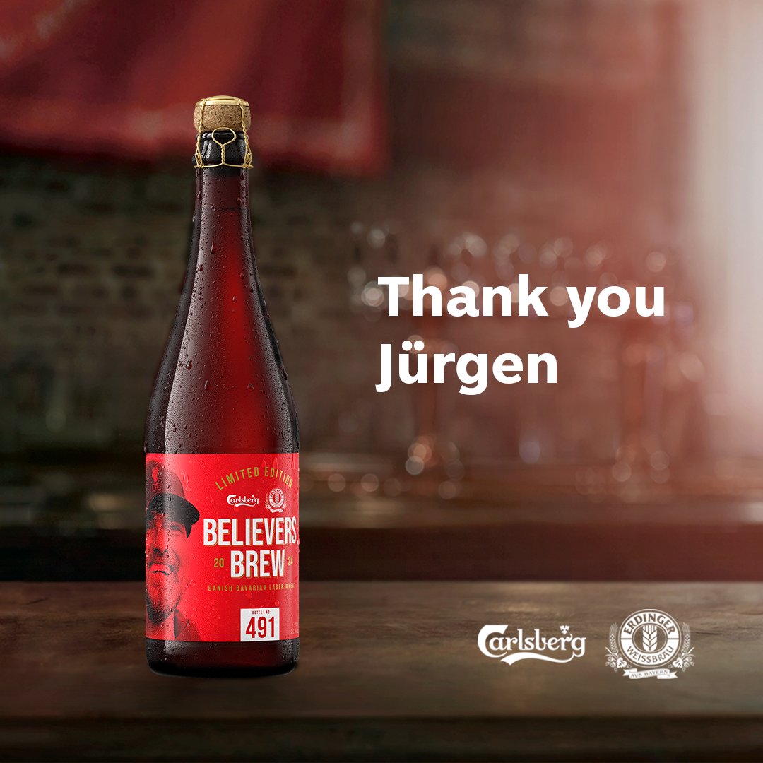 Thank you, Jürgen ❤️

Carlsberg and Erdinger release limited-edition beer in celebration of legendary @LFC Manager, Jürgen Klopp. 

491 bottles in total - one for every official game he has been in charge of the Reds.

Read more: carlsberggroup.com/newsroom/thank…

#YNWA #LFC