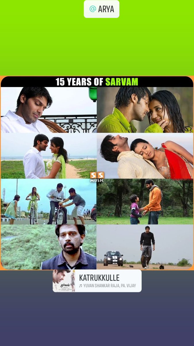 #15YearsOfSarvam @arya_offl @trishtrashers