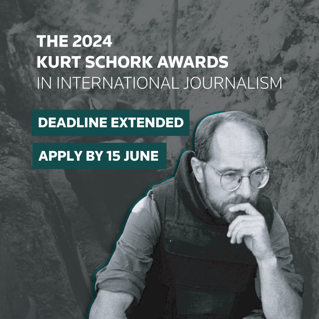 🚨 DEADLINE EXTENSION 🚨 The #KurtSchork Awards celebrate the freelancers, local reporters and fixers putting their lives on the line to tell crucial stories. You can now apply up until 15 June. Here's what you need to know. 🧵
